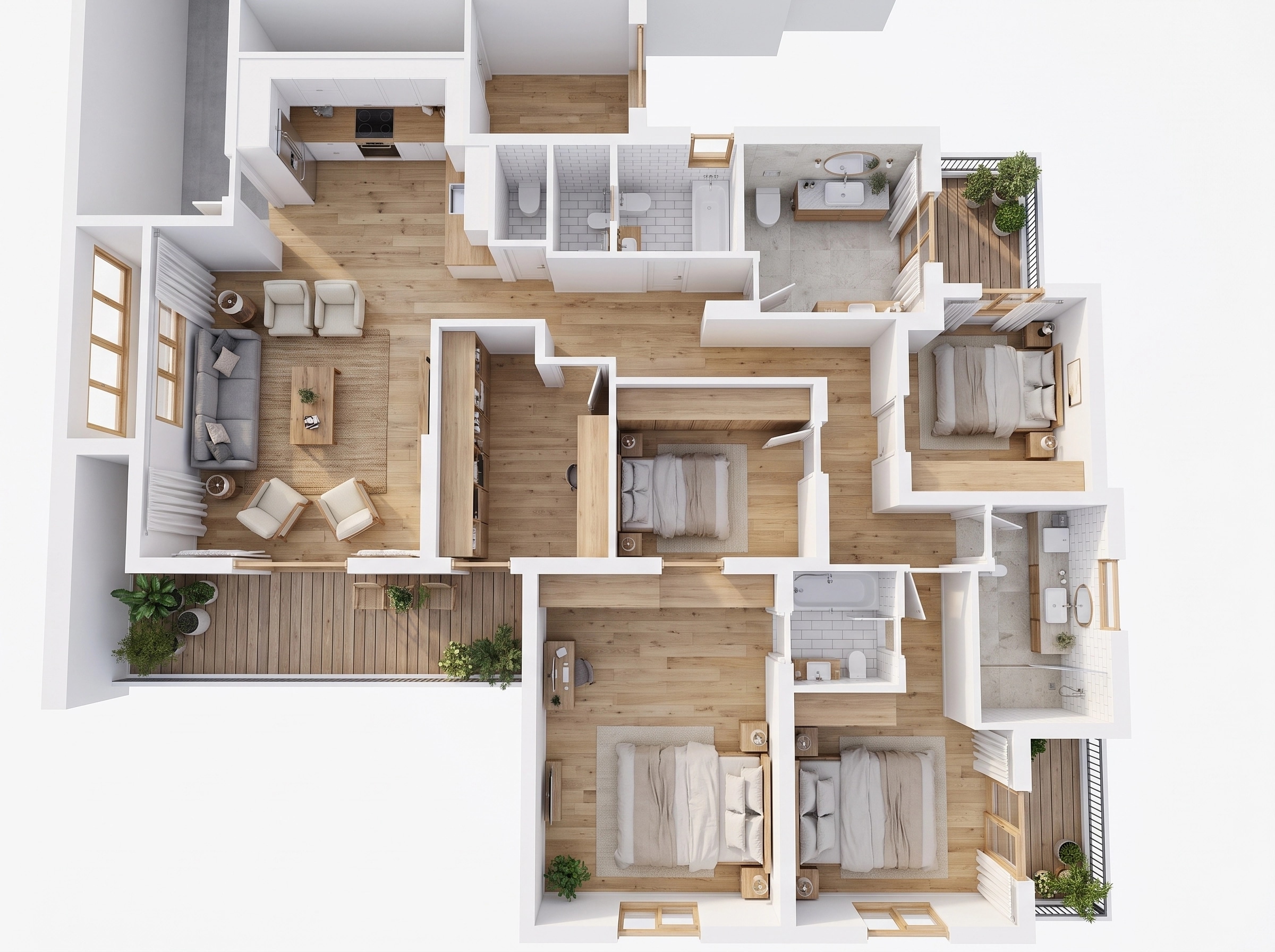 Scandinavian Living Room design — interior photo by GenRoom AI