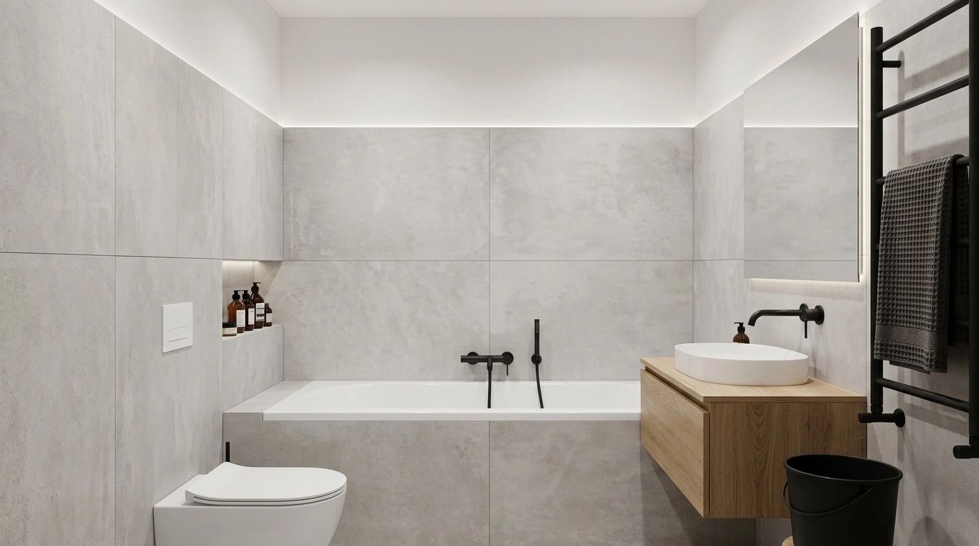Minimalism Bathroom design — interior photo by GenRoom AI
