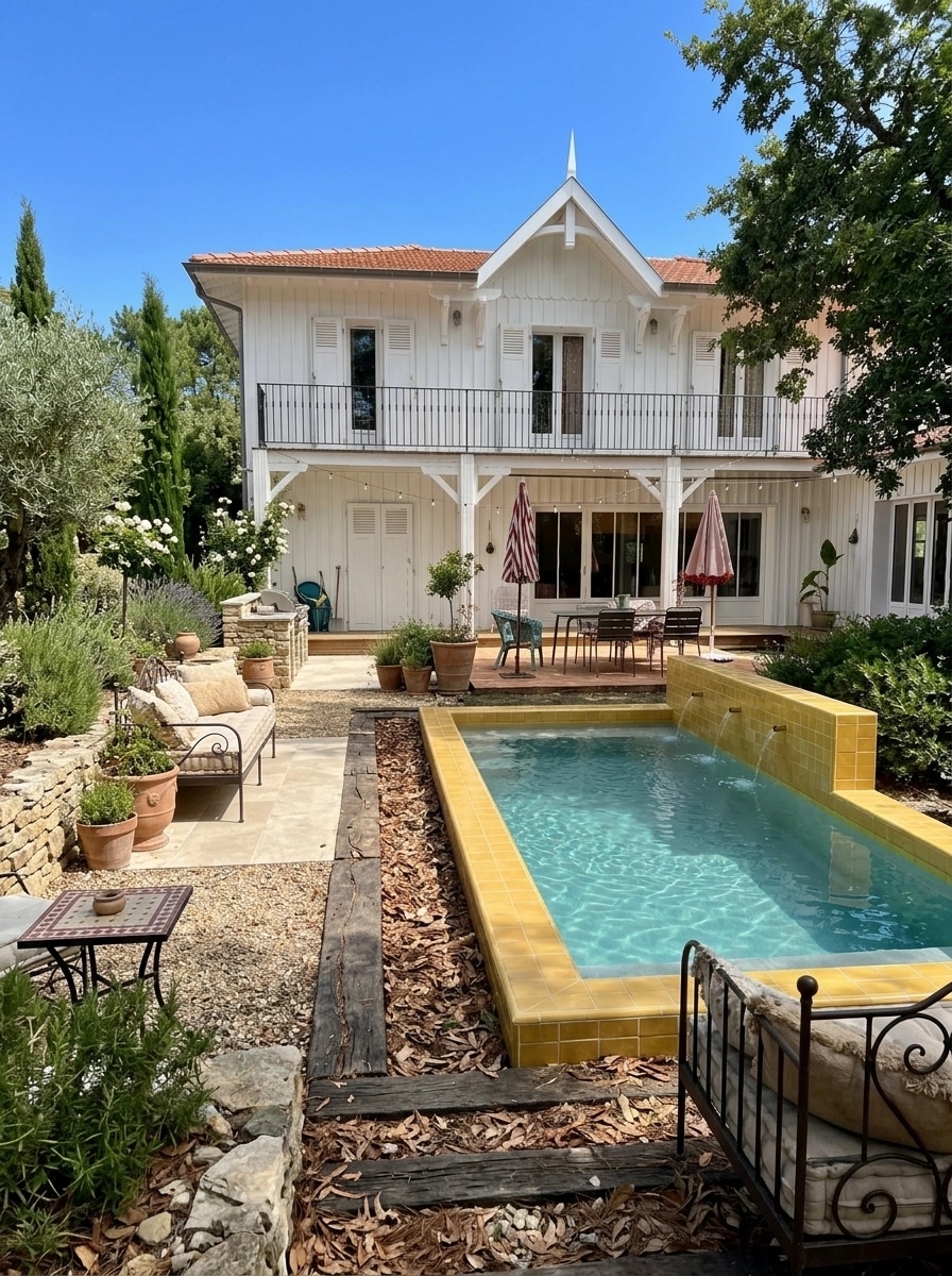 Landscape design in Mediterranean Yard style — Yard by GenRoom AI