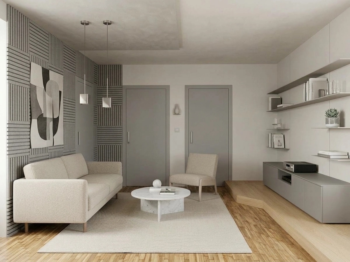 Minimalism Living Room design — interior photo by GenRoom AI