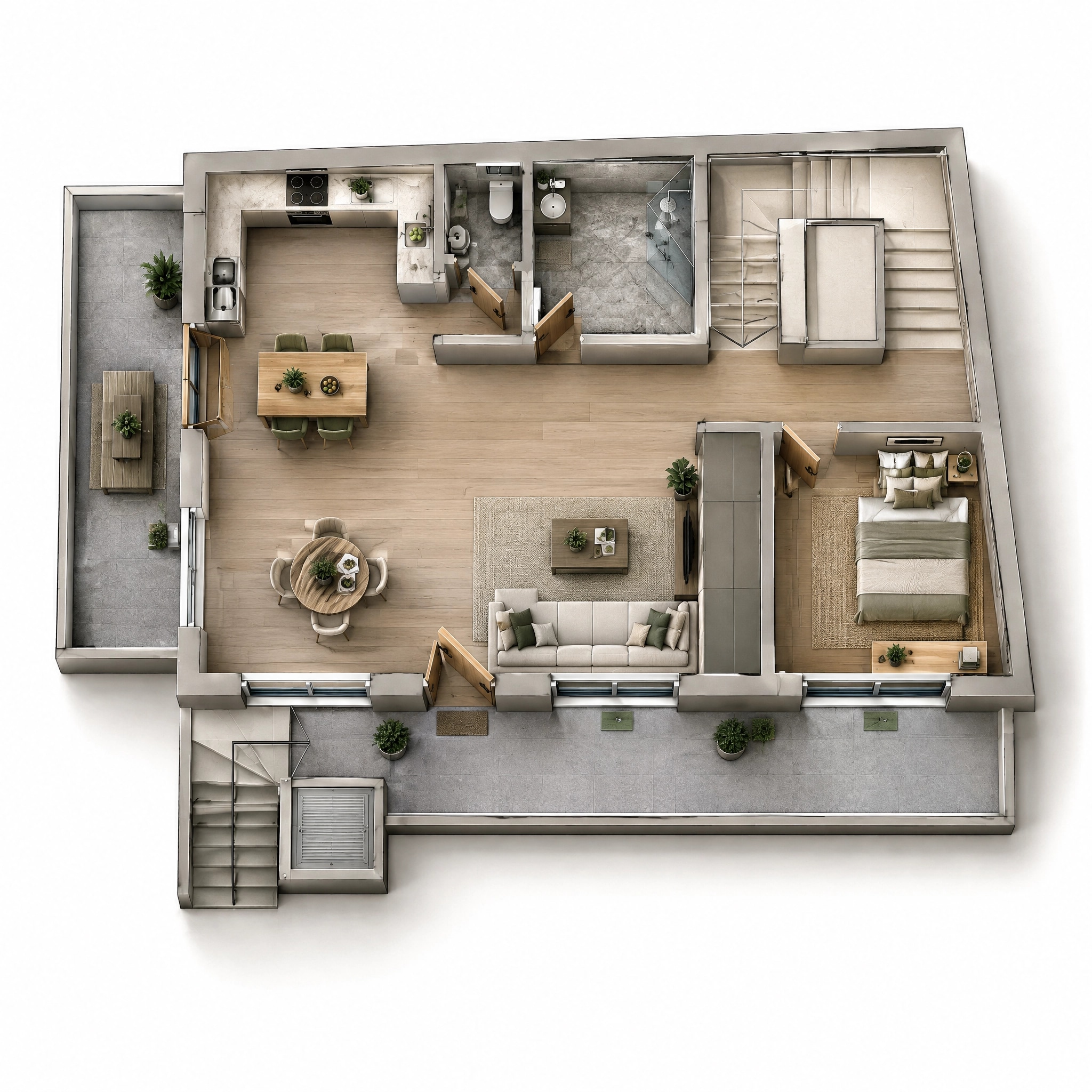 Interior design in Contemporary style — Living Room by GenRoom AI
