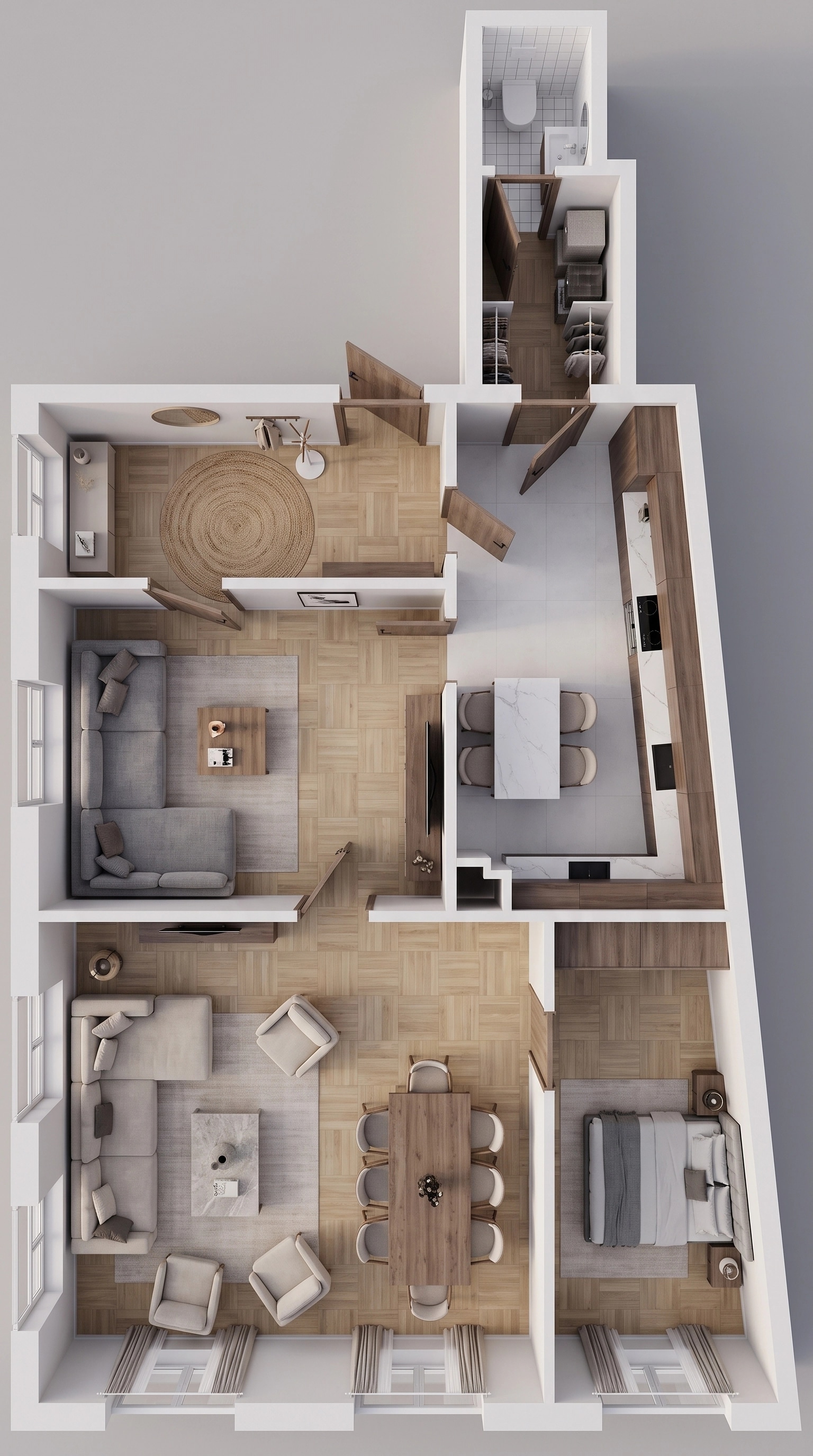 Interior design in Contemporary style — Living Room by GenRoom AI