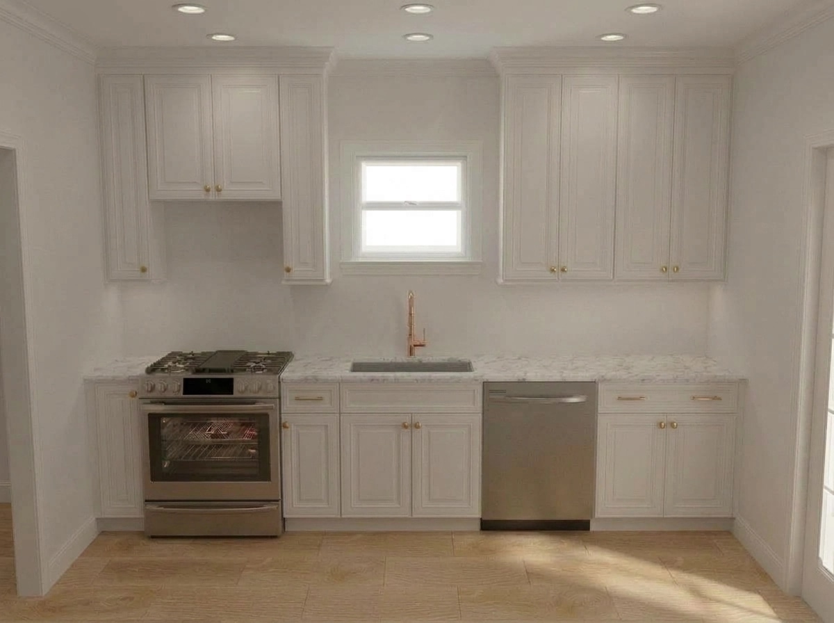 Kitchen interior in Transitional style — photo by GenRoom AI