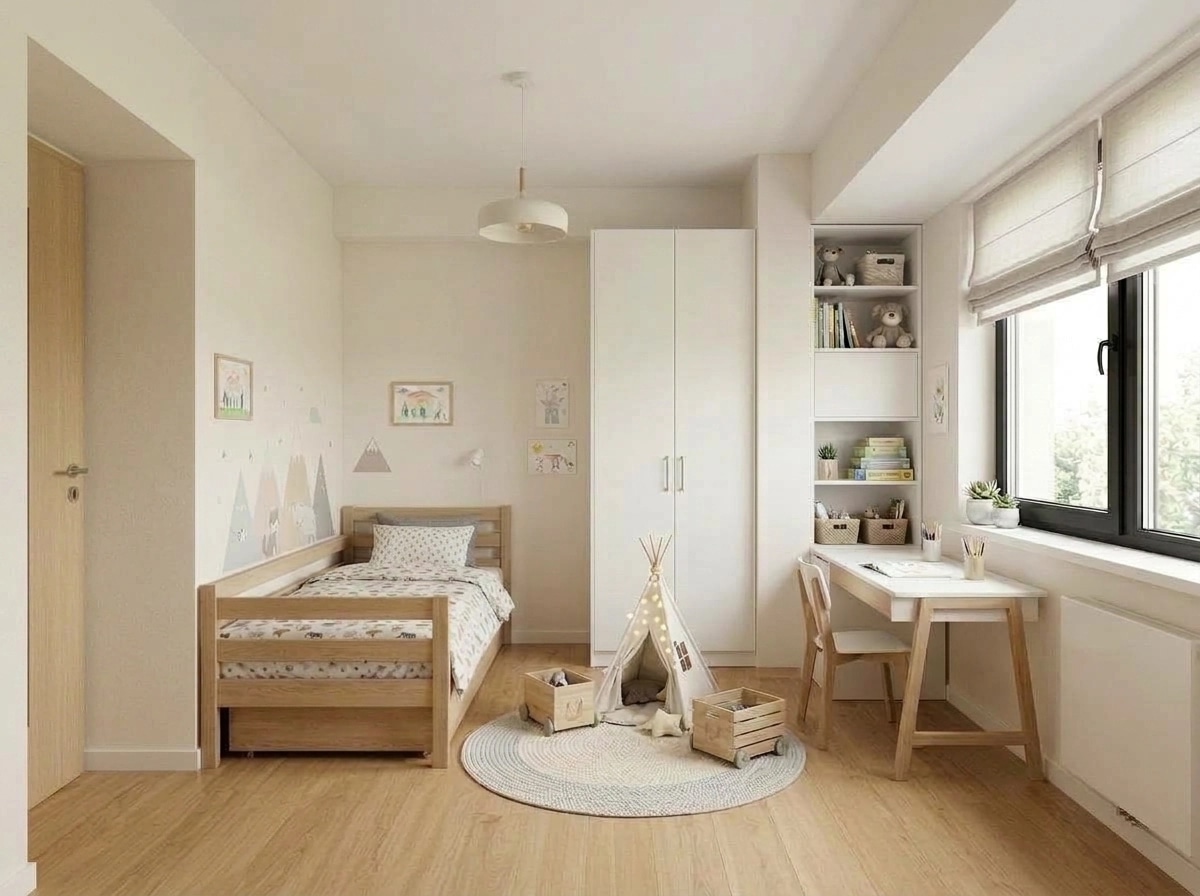 Interior design in Scandinavian style — Kids Room by GenRoom AI