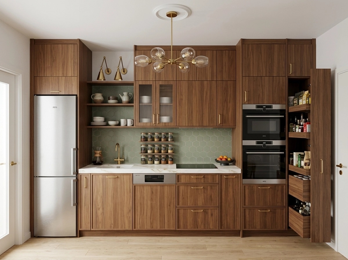 Mid-Century Modern Kitchen design — interior photo by GenRoom AI