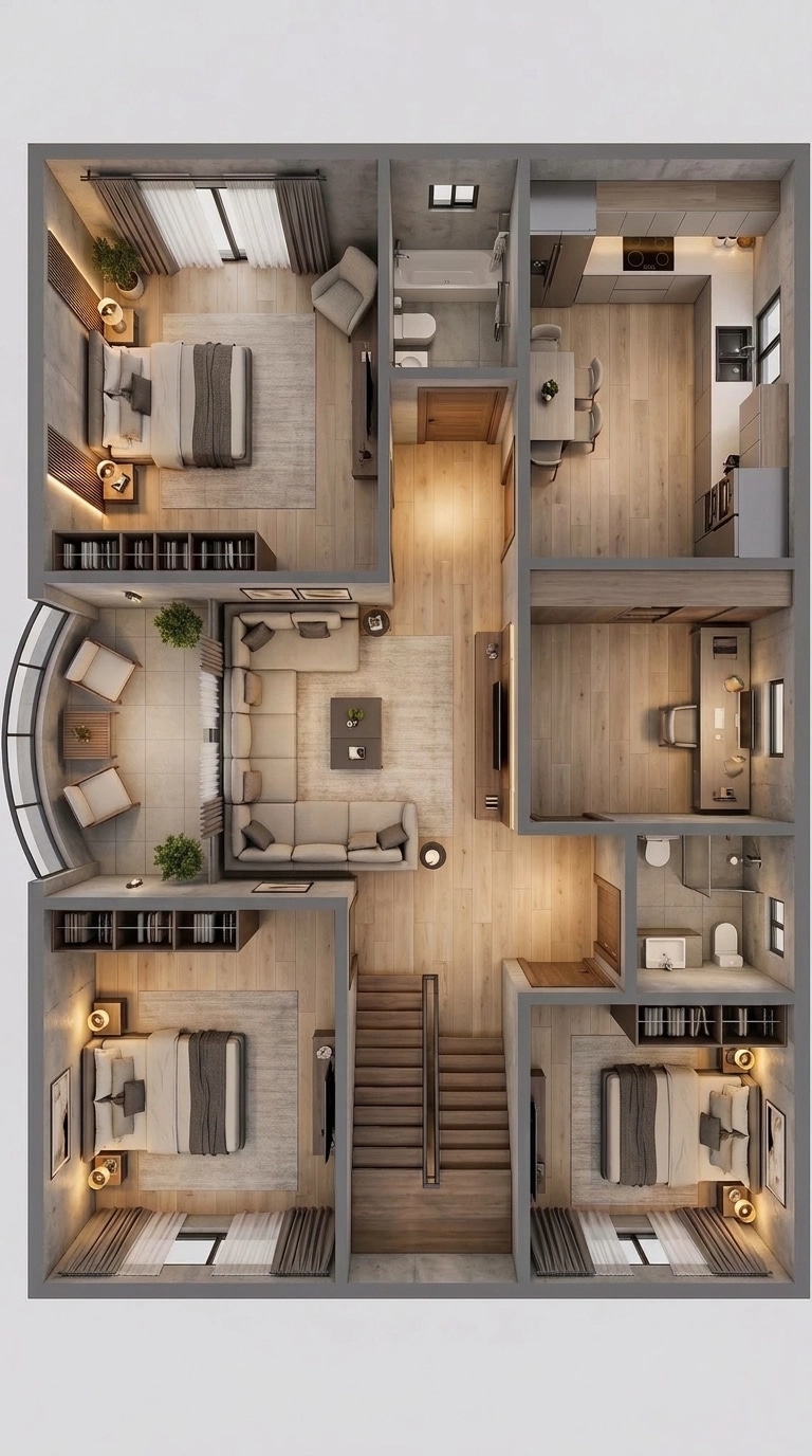 Interior design in Contemporary style — Living Room by GenRoom AI
