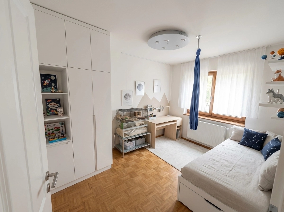 Minimalism Camera dei Bambini design — interior photo by GenRoom AI