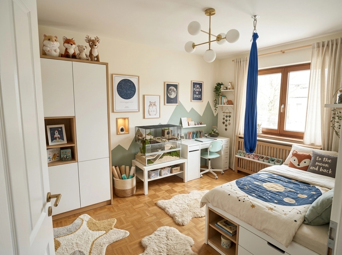 Scandinavian Kids Room design — interior photo by GenRoom AI