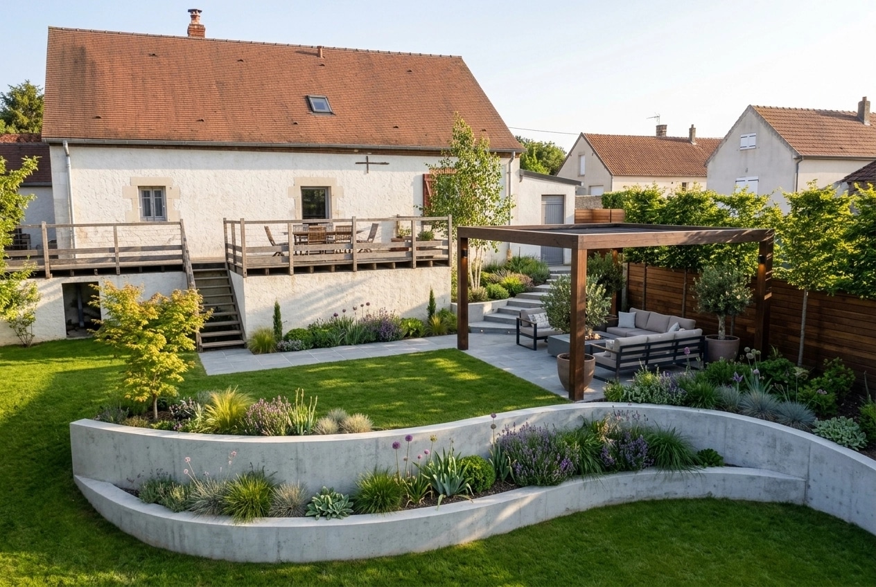 Landscape design in Contemporary Yard style — Yard by GenRoom AI