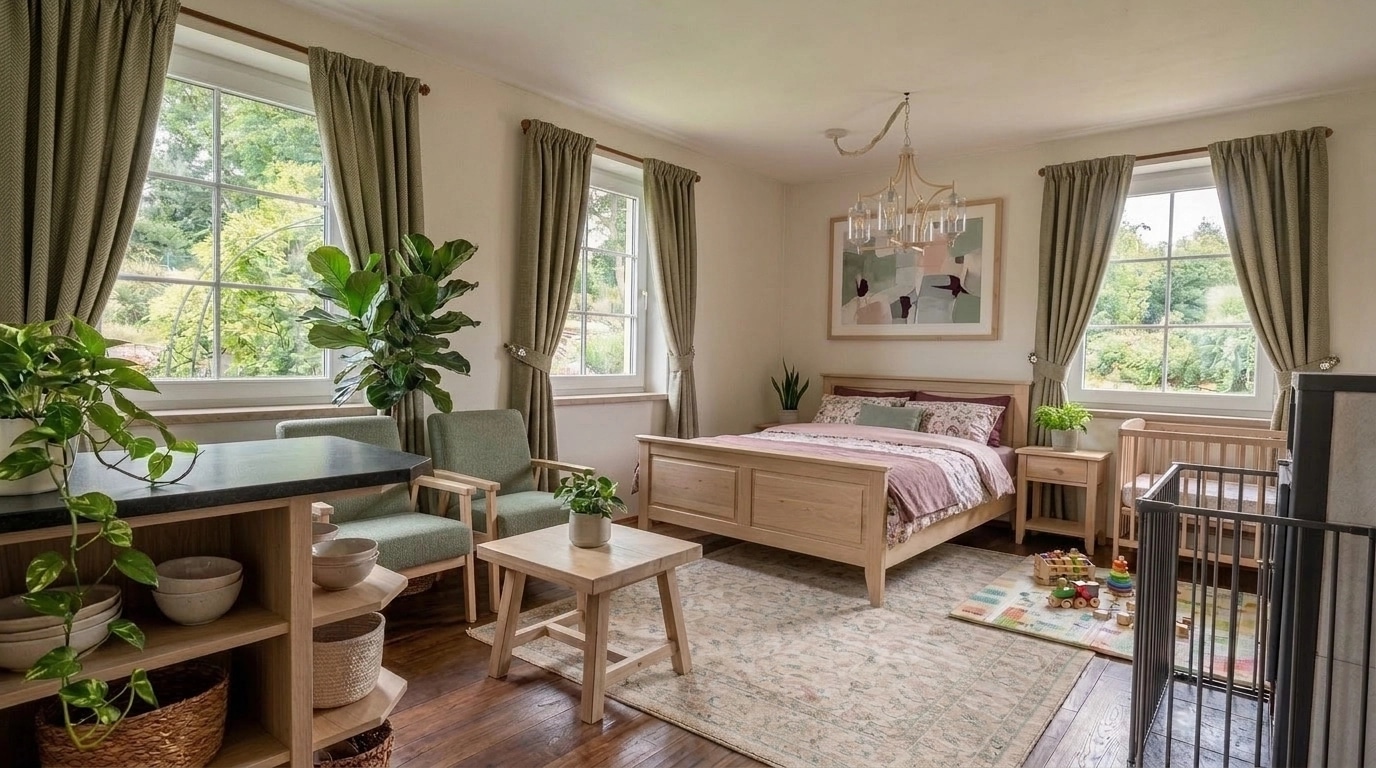 Modern Farmhouse Living Room design — interior photo by GenRoom AI