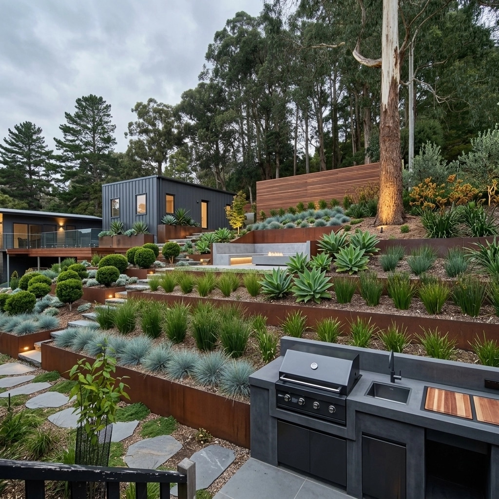 Landscape design in Contemporary Yard style — Yard by GenRoom AI