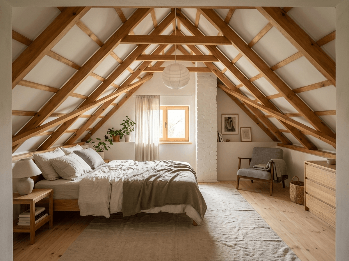 Scandinavian Bedroom design — interior photo by GenRoom AI