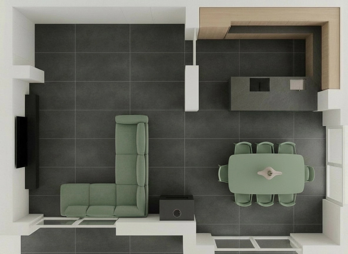 Minimalism Living Room design — interior photo by GenRoom AI