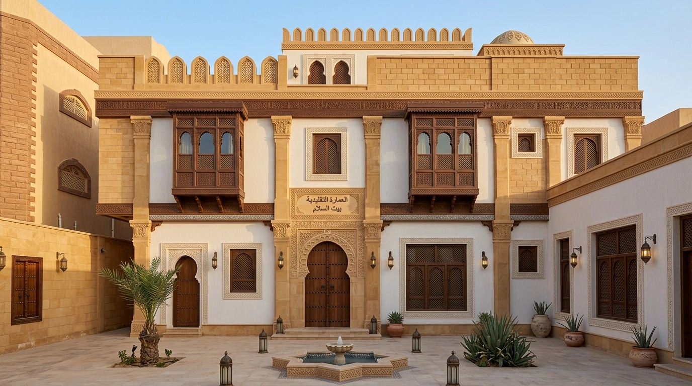 Arabian Facade Facade design — facade photo by GenRoom AI