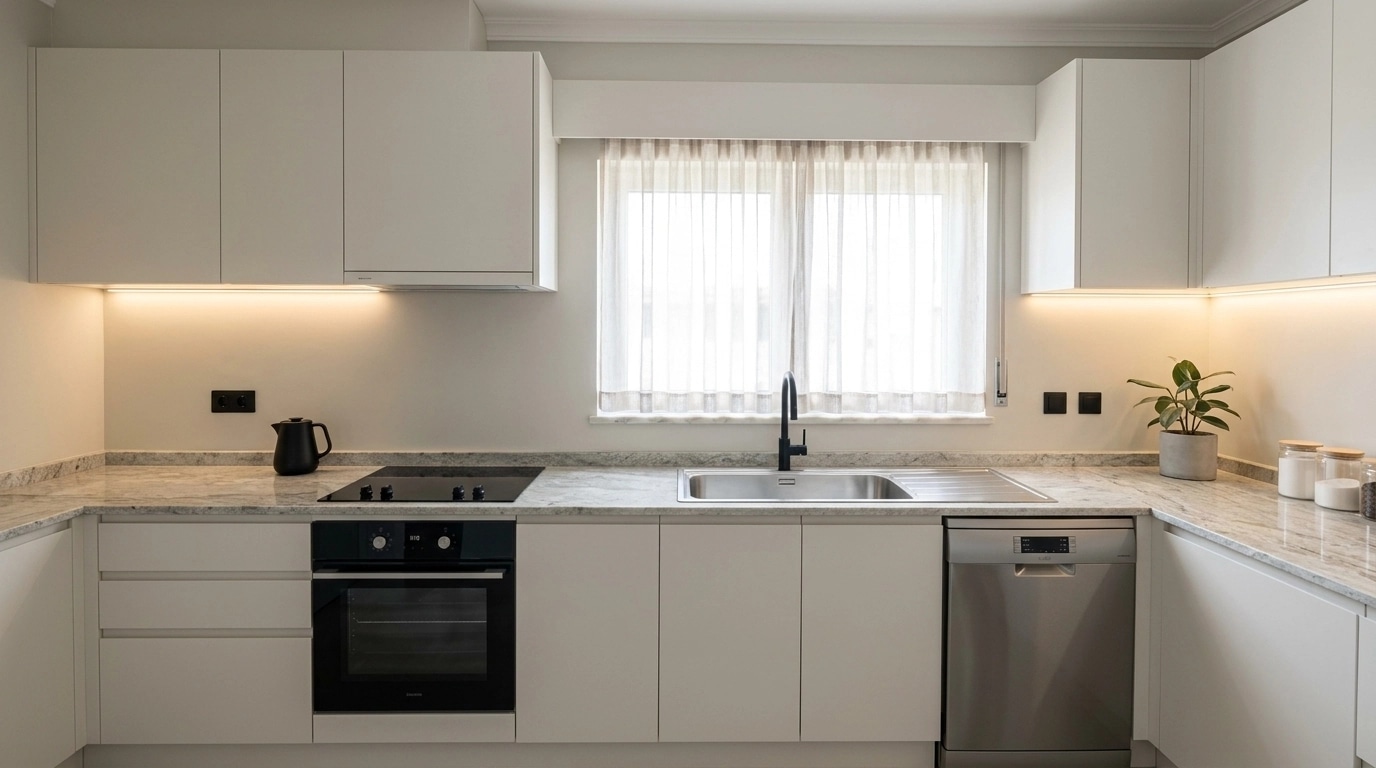 Minimalism Kitchen design — interior photo by GenRoom AI