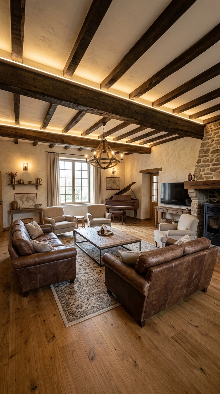 Interior design in Rustic style — Living Room by GenRoom AI