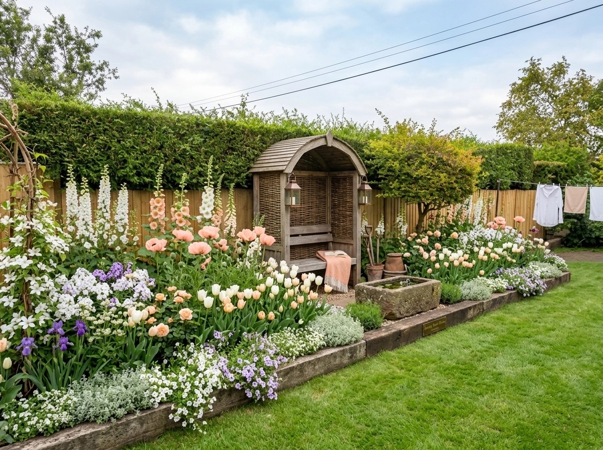 Country Rustic Garden Jardim design — yard photo by GenRoom AI