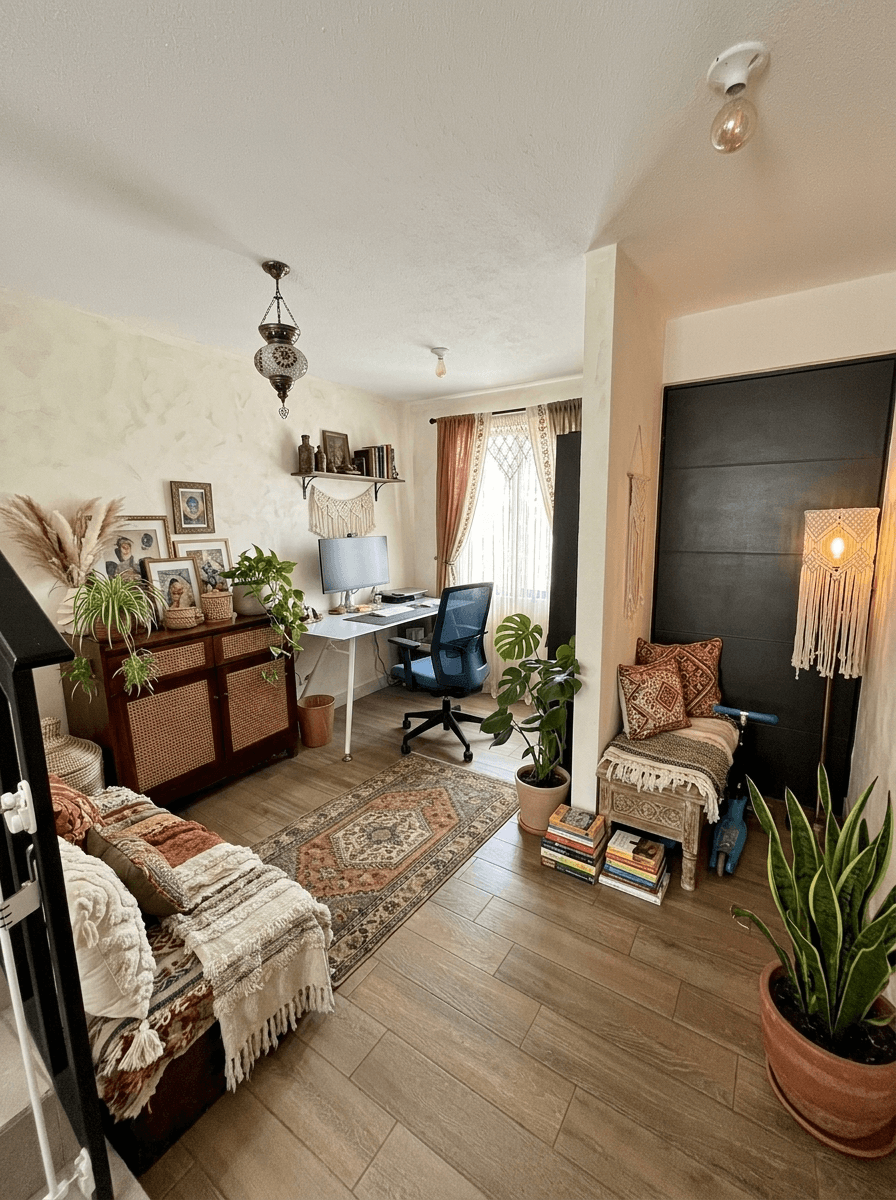Design d'interni in stile Bohemian — home_office di GenRoom AI