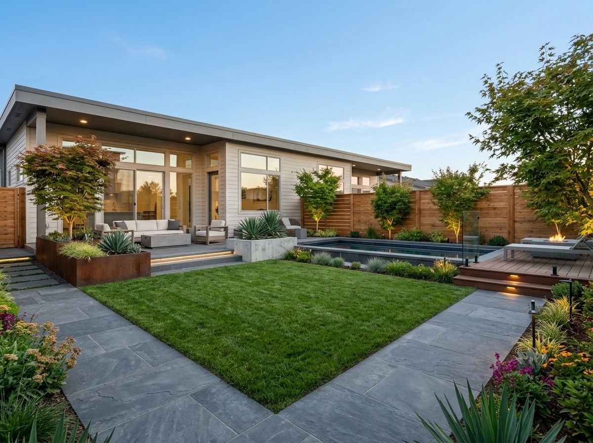 Landscape design in Contemporary Yard style — Yard by GenRoom AI