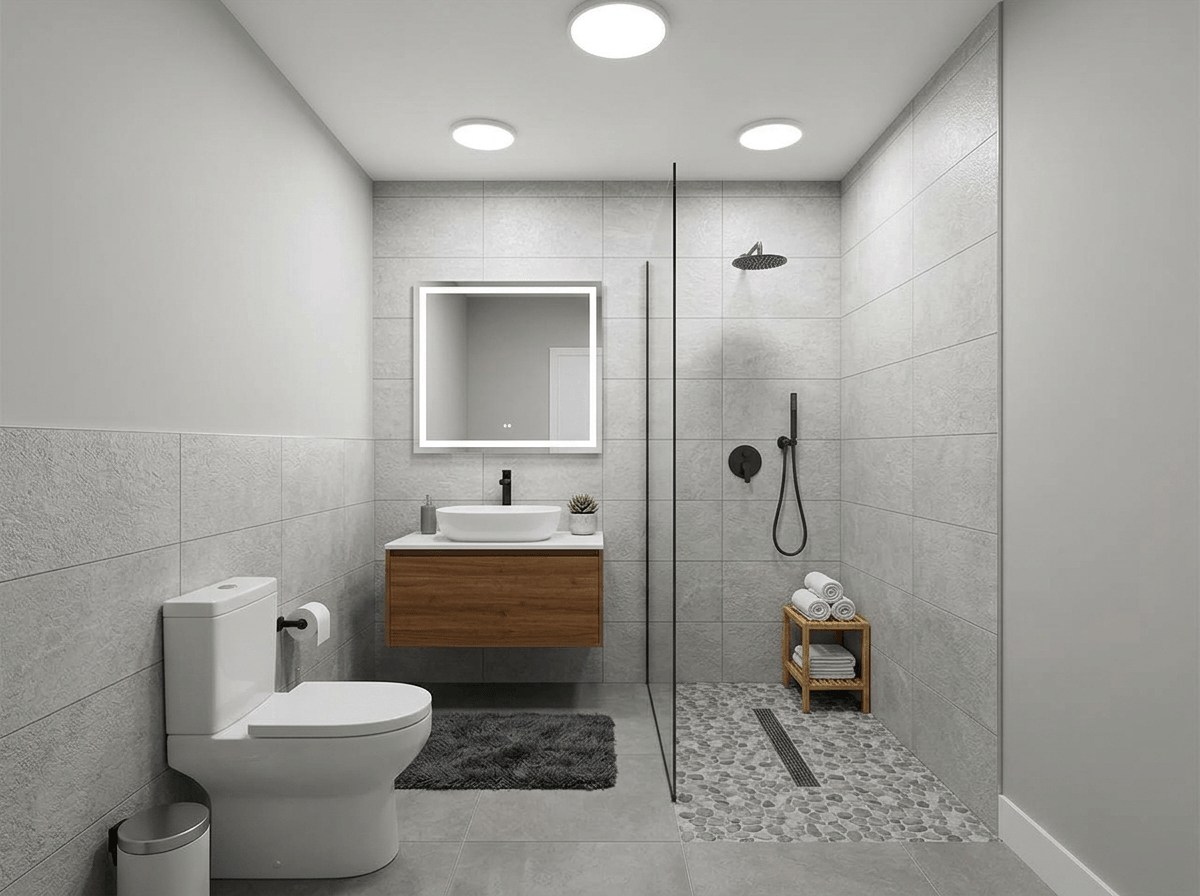 Bathroom interior in no_style style — photo by GenRoom AI