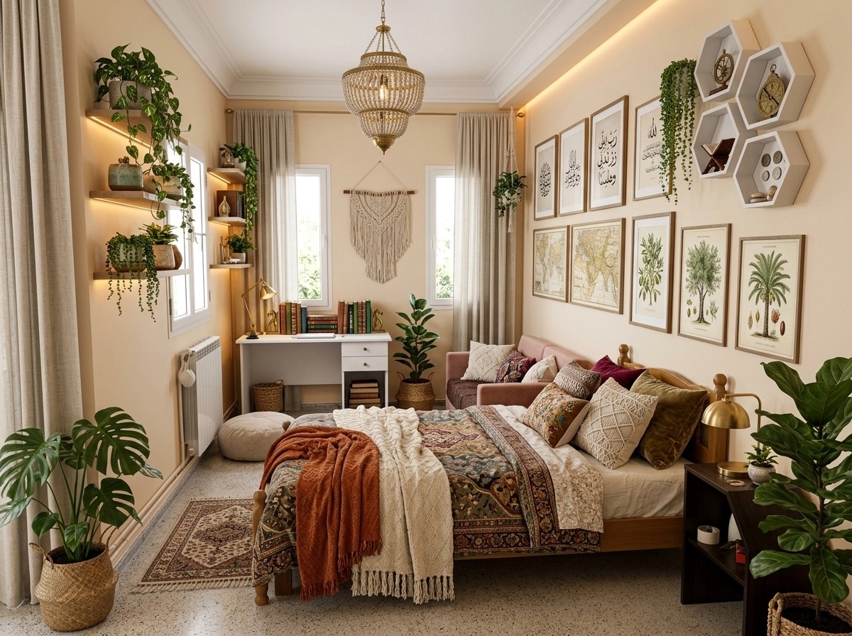Bohemian Bedroom design — interior photo by GenRoom AI