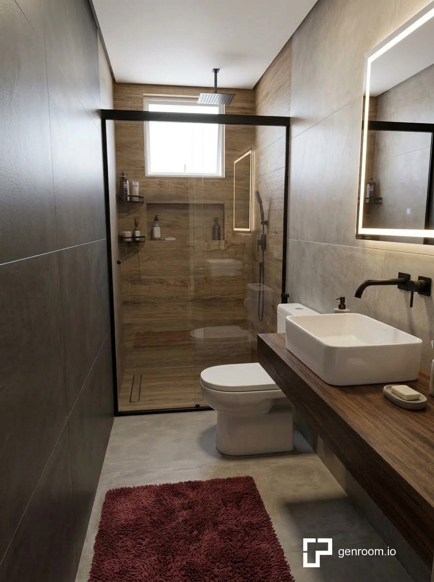 Bathroom interior in no_style style — photo by GenRoom AI