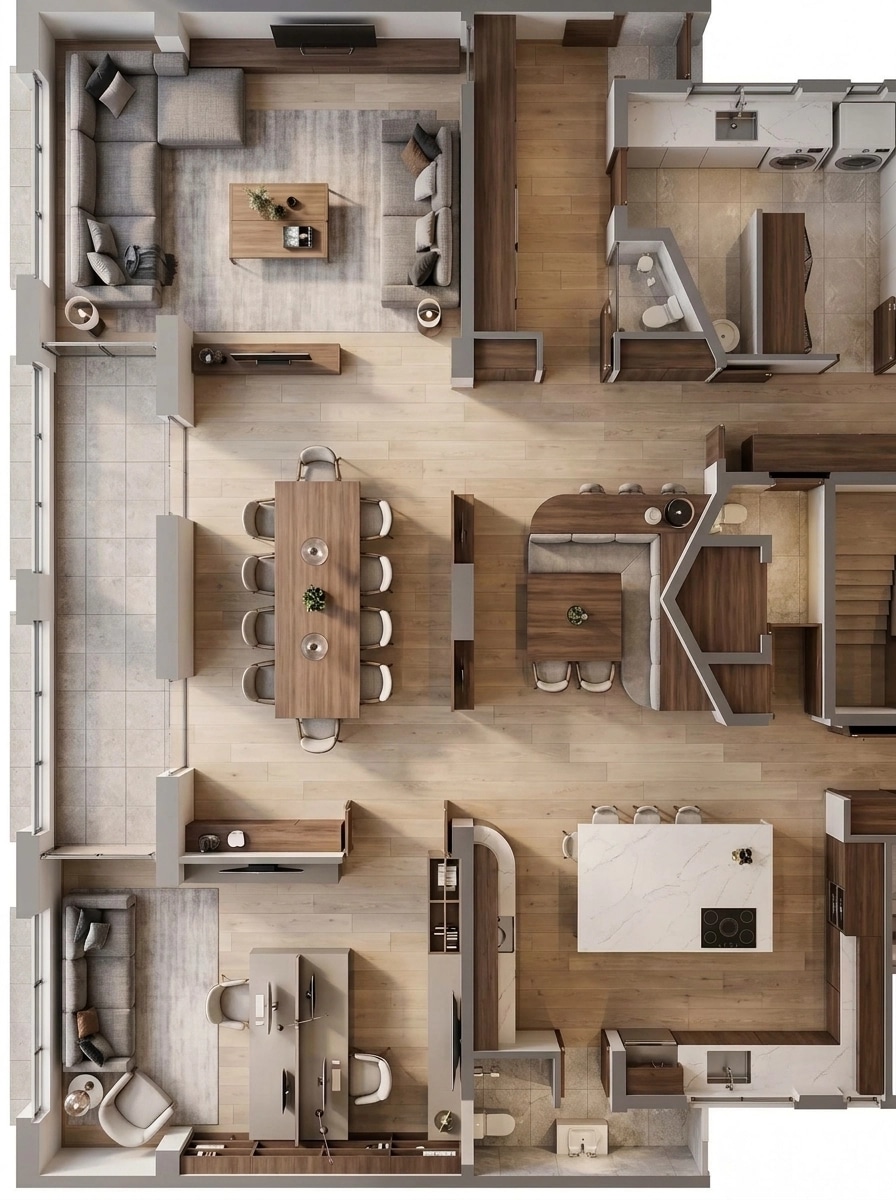 Interior design in Contemporary style — Living Room by GenRoom AI