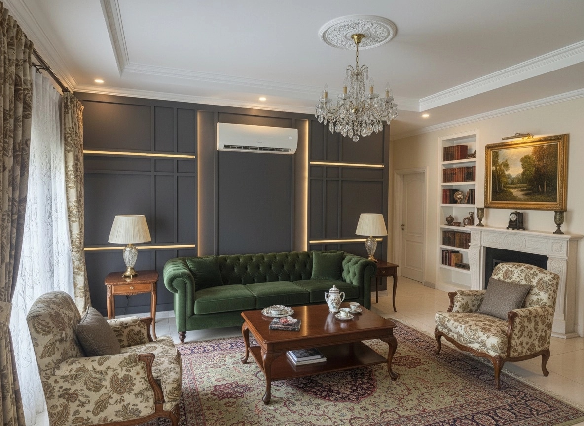 British Living Room design — interior photo by GenRoom AI