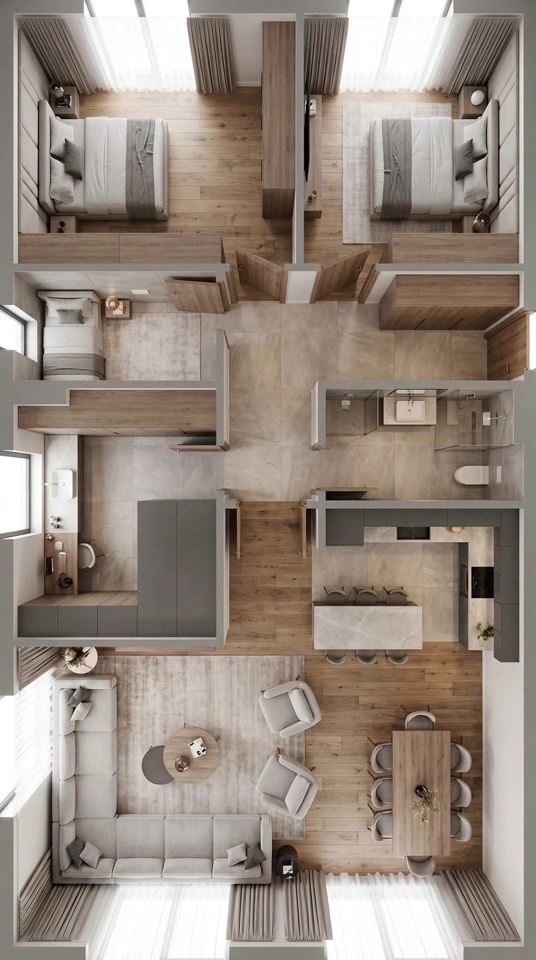 Interior design in Contemporary style — Living Room by GenRoom AI