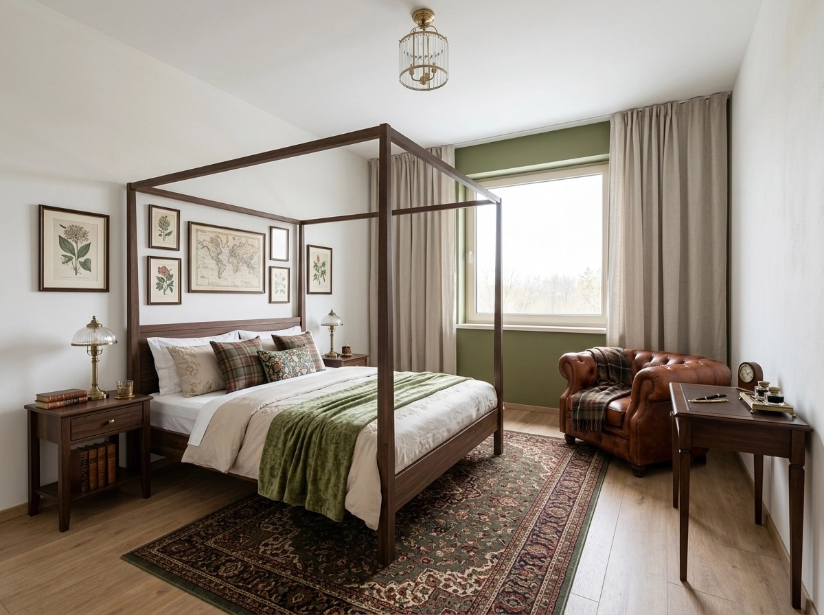 Interior design in British style — Bedroom by GenRoom AI