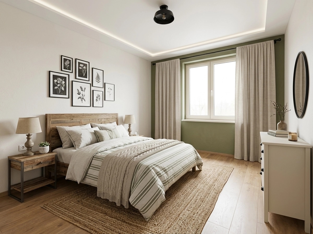 Interior design in Modern Farmhouse style — Bedroom by GenRoom AI