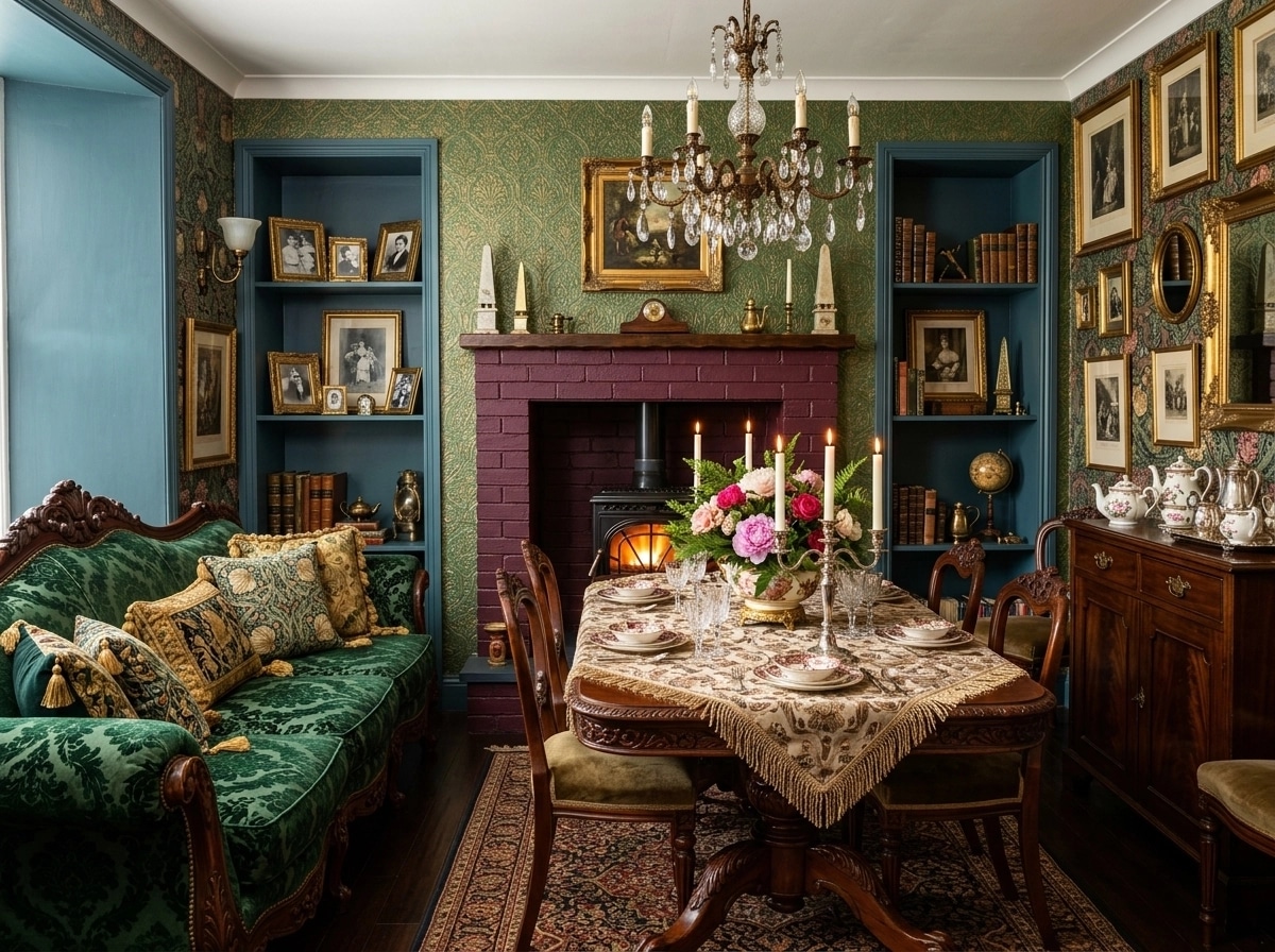 Interior design in Maximalist style — dining_room by GenRoom AI