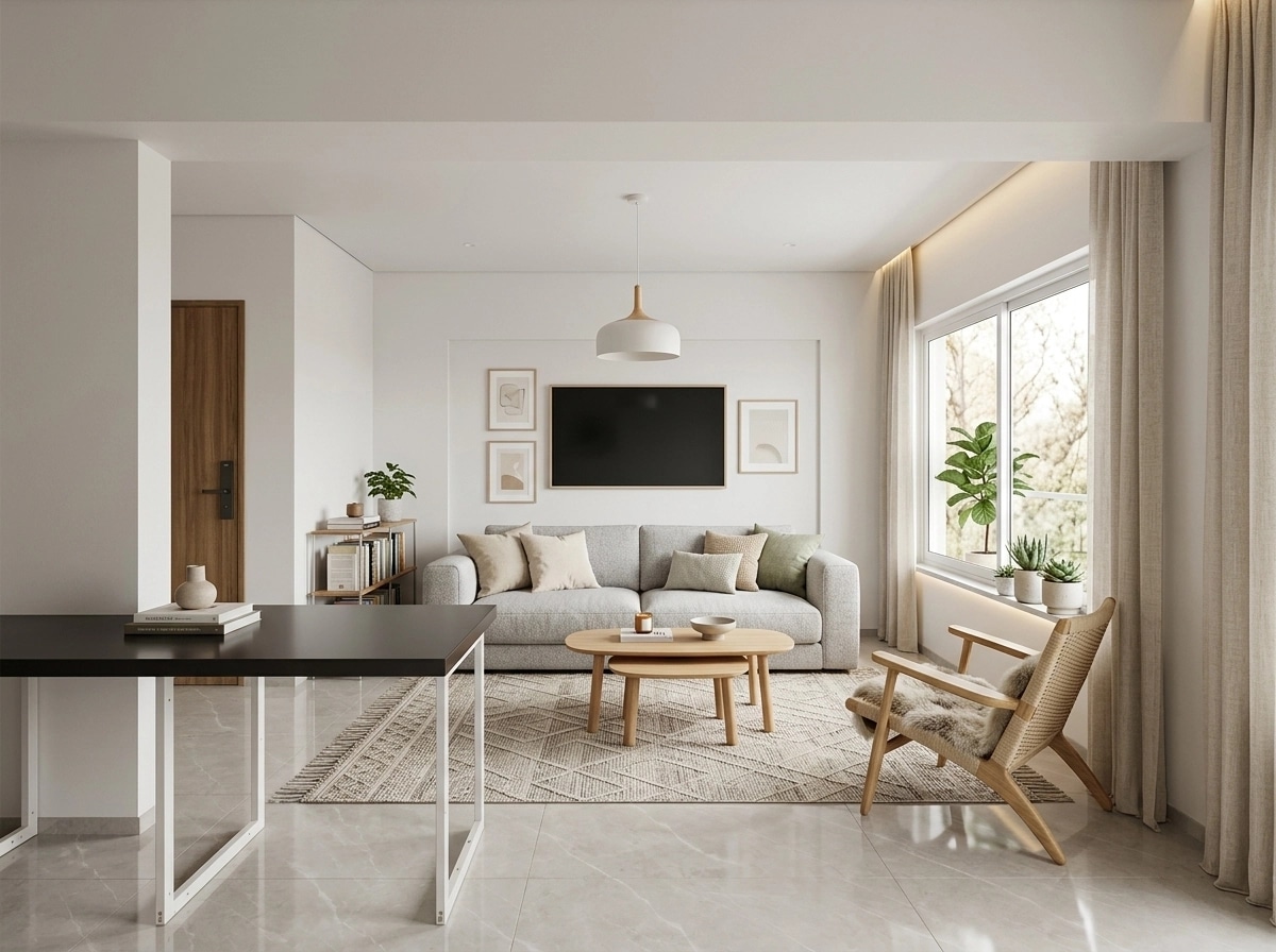 Scandinavian Living Room design — interior photo by GenRoom AI