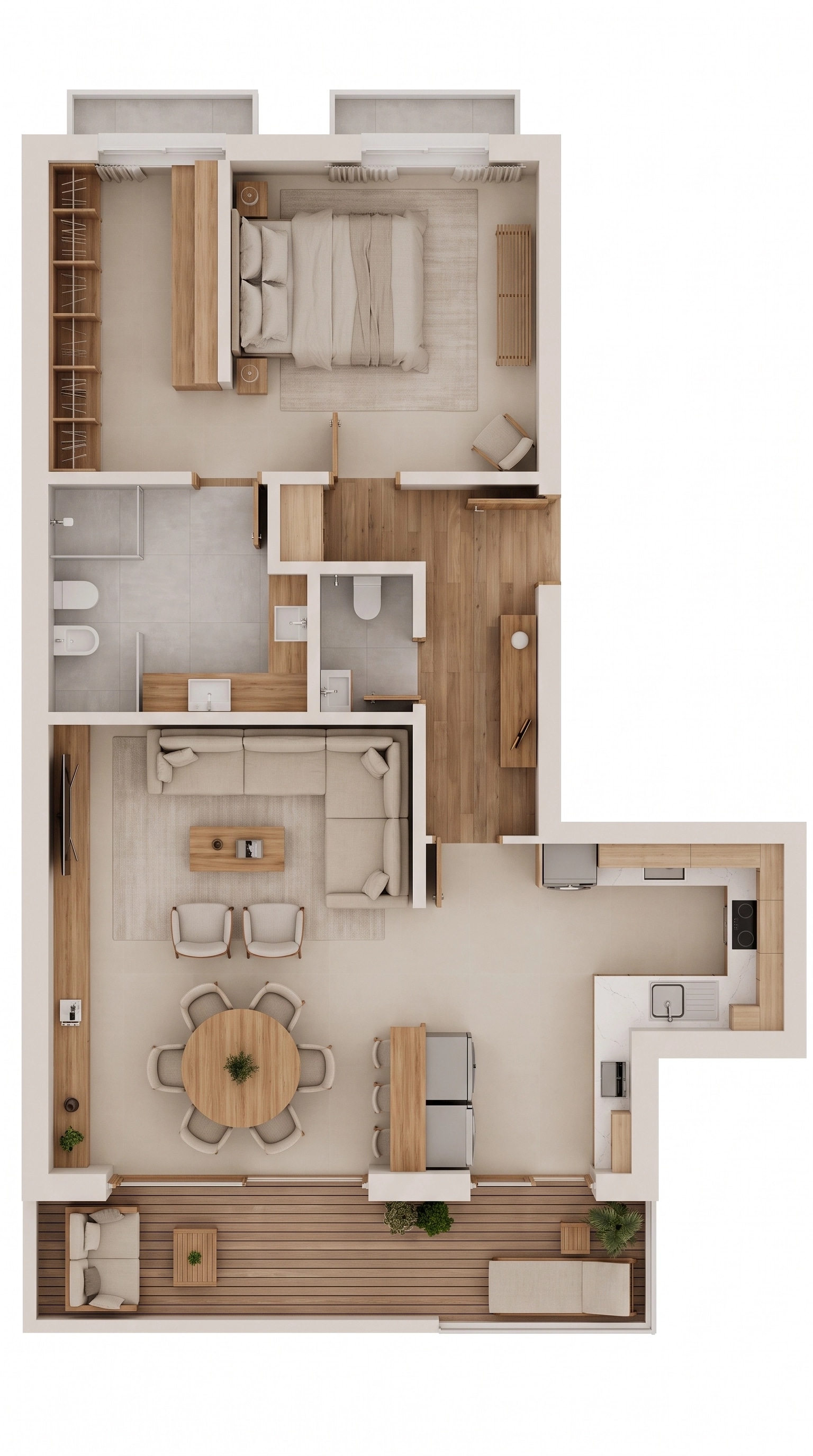 Interior design in Contemporary style — Living Room by GenRoom AI