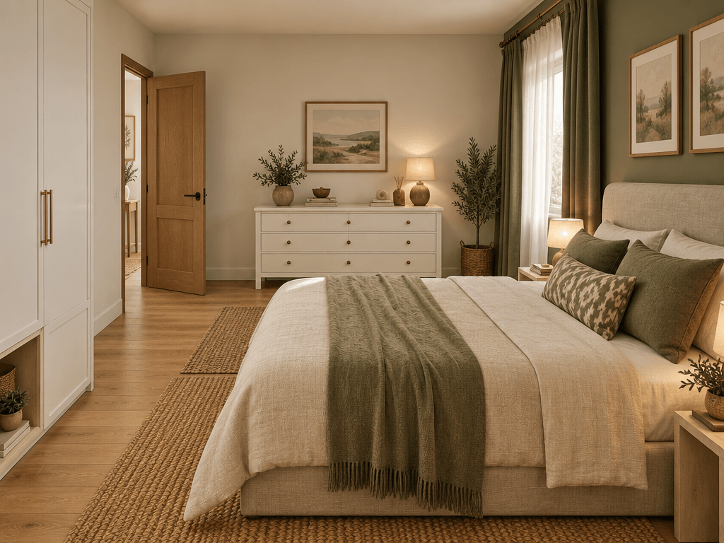 Mediterranean Bedroom design — interior photo by GenRoom AI