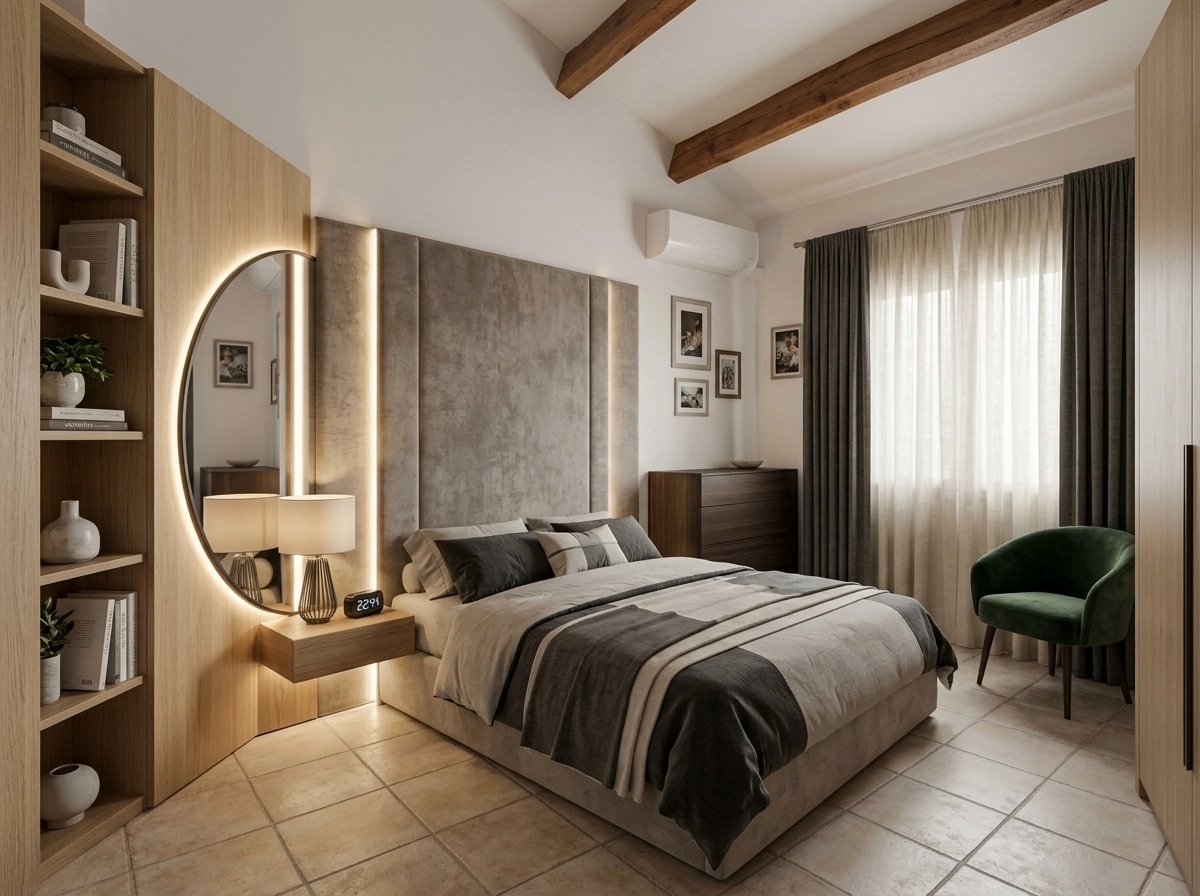 Contemporary Bedroom design — interior photo by GenRoom AI