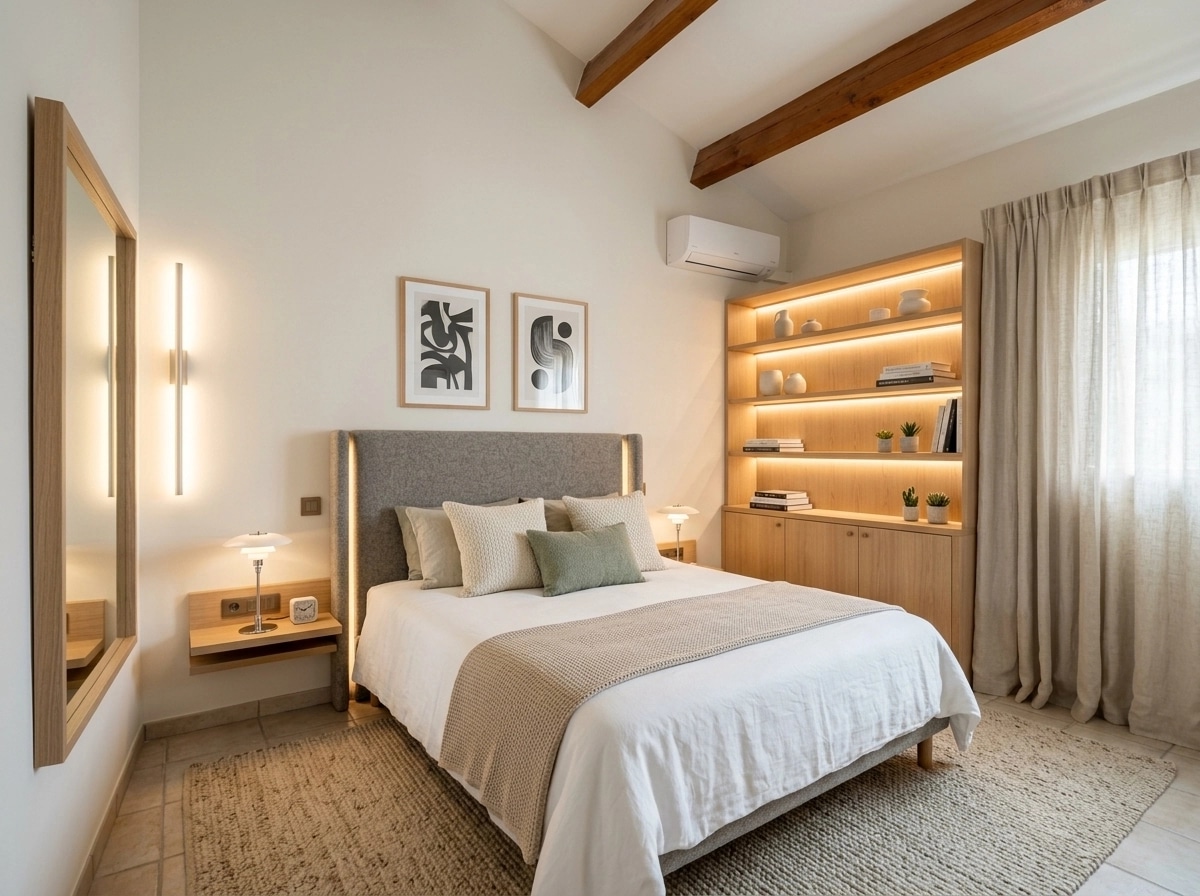 Scandinavian Bedroom design — interior photo by GenRoom AI