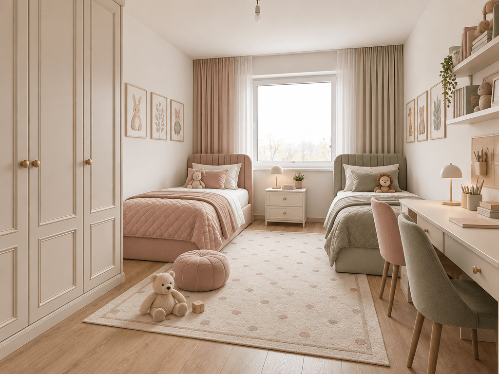 Interior design in Neoclassic style — Kids Room by GenRoom AI