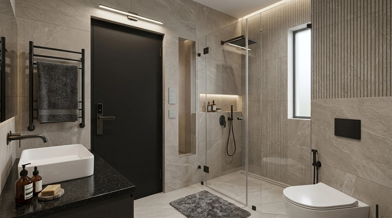 Bathroom interior in Contemporary style — photo by GenRoom AI