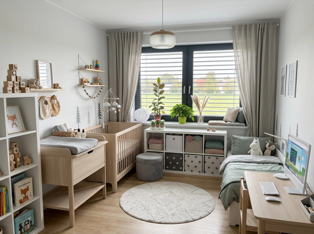 Scandinavian Kids Room design — interior photo by GenRoom AI