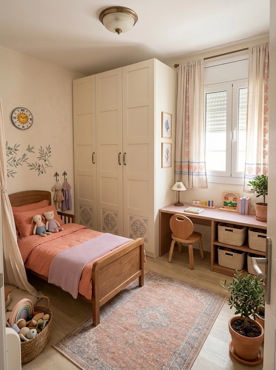 Mediterranean Kids Room design — interior photo by GenRoom AI