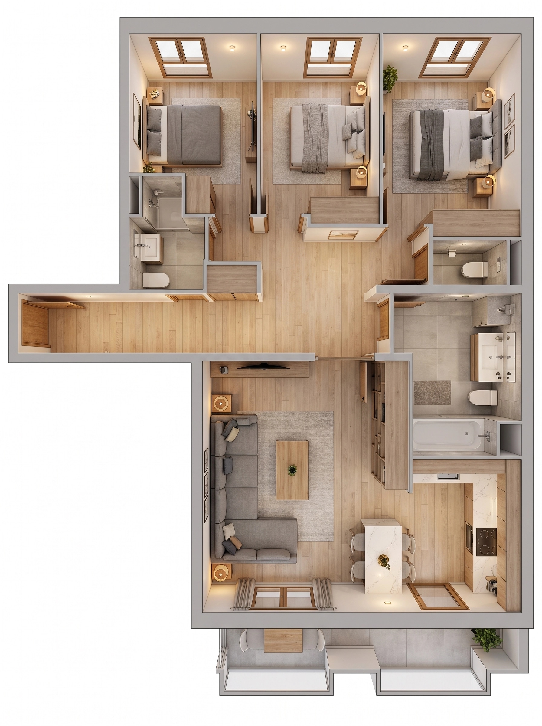 Interior design in Contemporary style — Living Room by GenRoom AI