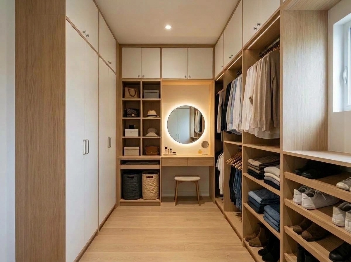Interior design in Minimalism style — wardrobe by GenRoom AI