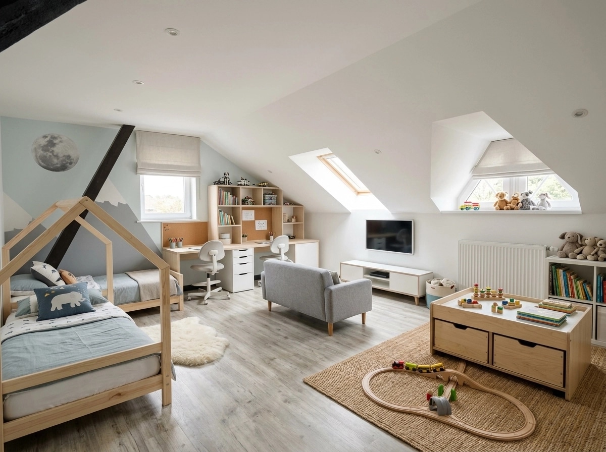 Interior design in Scandinavian style — Kids Room by GenRoom AI