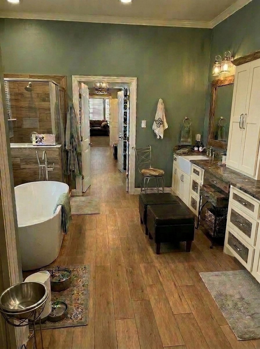 Modern Farmhouse Bathroom design — interior photo by GenRoom AI