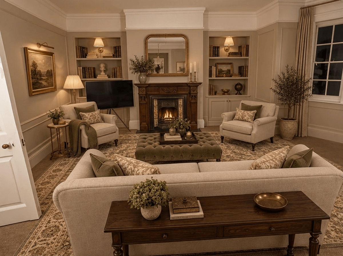 Classic Living Room design — interior photo by GenRoom AI