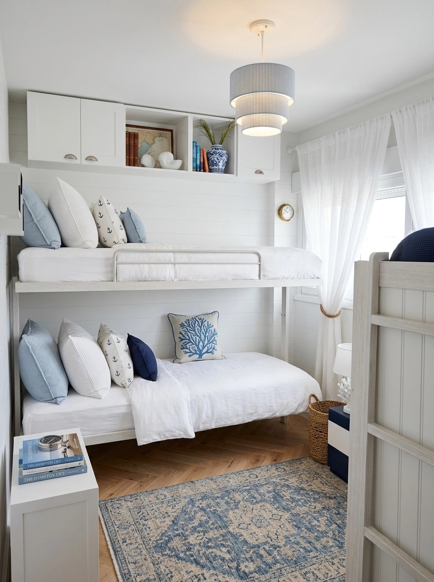 Coastal / Hamptons Bedroom design — interior photo by GenRoom AI