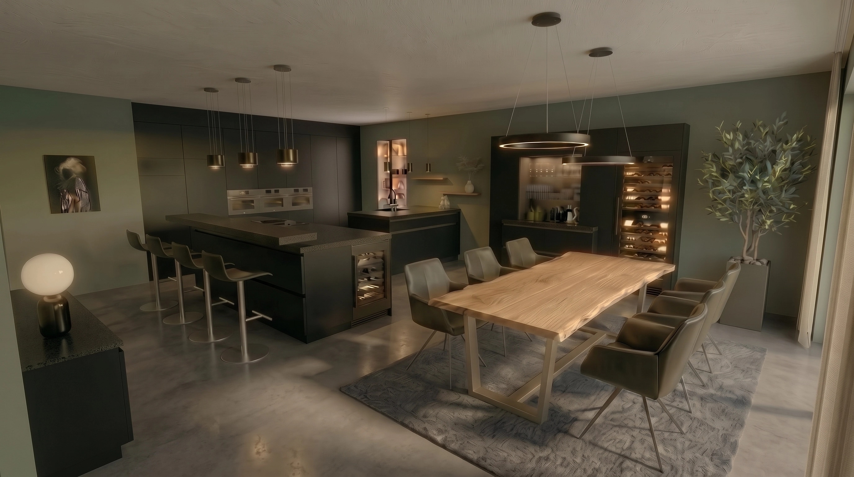 Kitchen interior in no_style style — photo by GenRoom AI