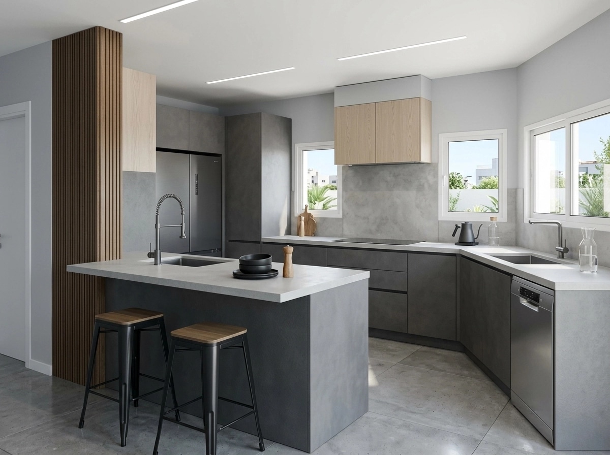 Minimalism Kitchen design — interior photo by GenRoom AI