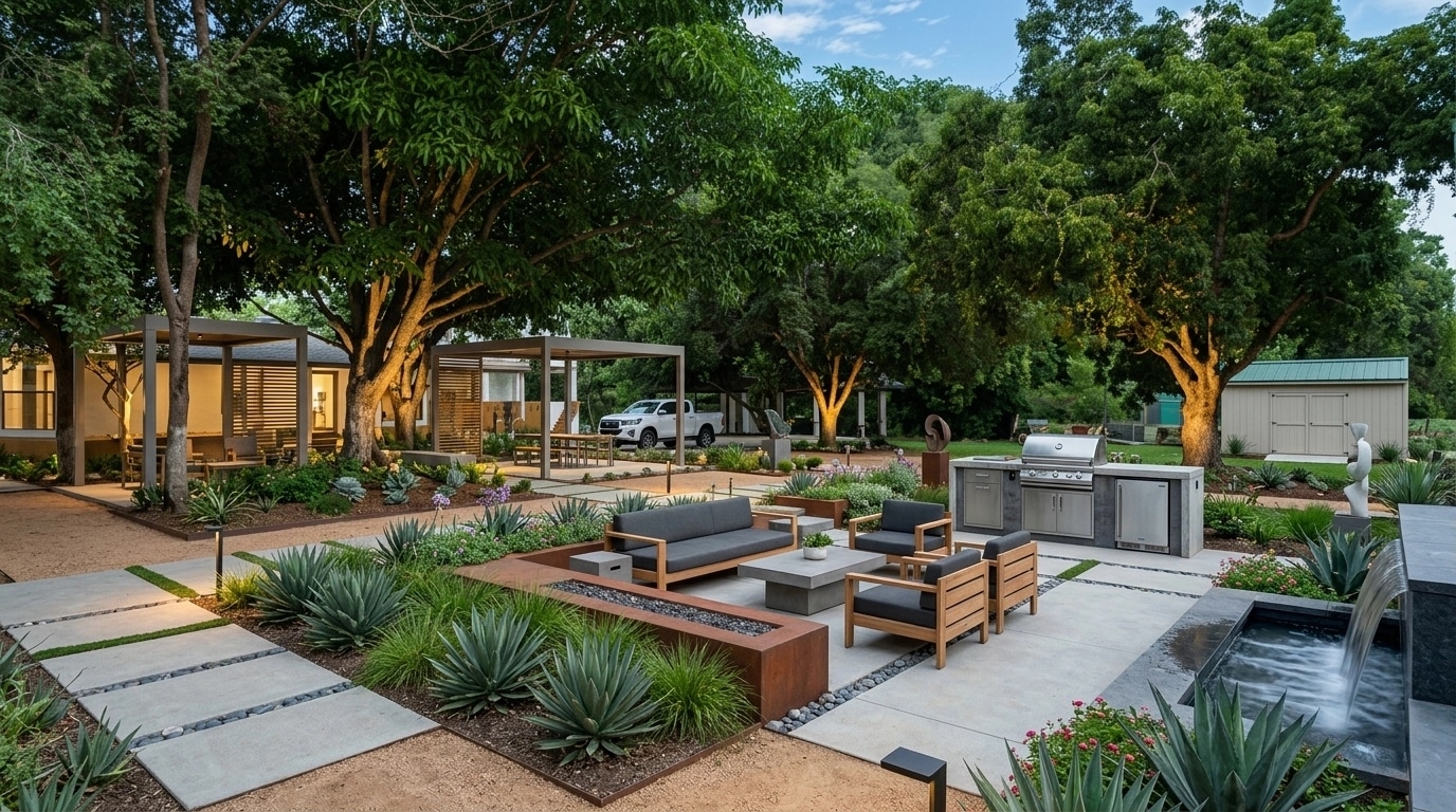 Landscape design in Contemporary Yard style — Yard by GenRoom AI